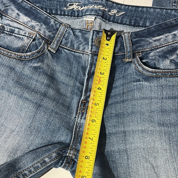 Forever 21 super flare denim jeans distressed low rise Y2K sz 28 light wash - Picture 7 of 10